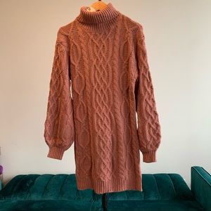 NWT Love Tree Cable-knit Sweater Dress size M